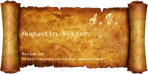 Augustin Viktor névjegykártya